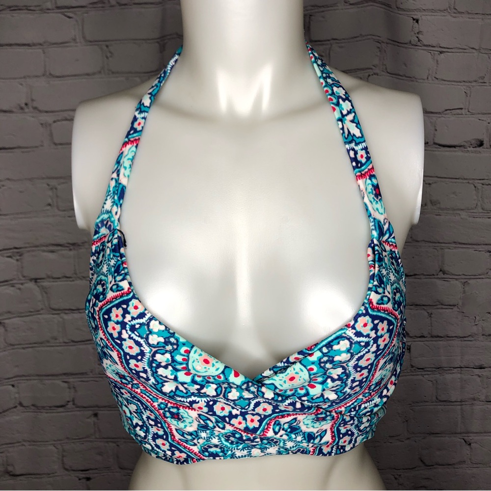 Athleta Monaco Bra Cup Wrap Bikini Top size 34 B/C